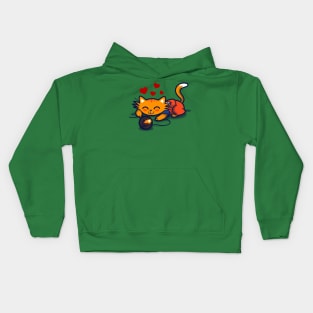 Cute Kawaii Japanese Anime Cat Gift For Cat Lovers Kids Hoodie